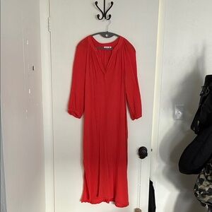 NWOT Sundry Vibrant Red Midi Dress, Size 0